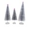 Cody Foster 18.0 Inch Silver Glitter Trees 3 Pc Set Christmas Decorative Tree Set , Christmas Decor Christmas Village Decorate